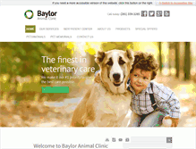 Tablet Screenshot of drbobbayloranimalclinic.com